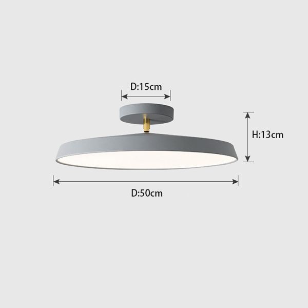 Adjustable Circular LED Nordic Ceiling Lights Flush Mount Lighting - Image 6