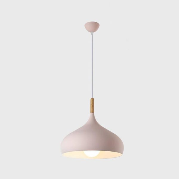 Decorative Cone Pendant Light Metal Wood Bamboo Island Kitchen Pendant Lighting - Image 3