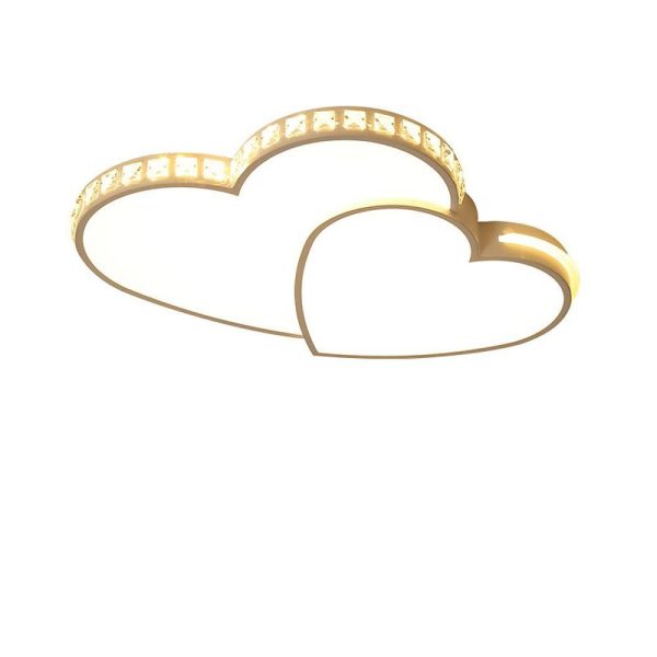 Two Heart Shaped Flush Mount Ceiling Light Dimmable Lamp 1 Bulb - Image 6