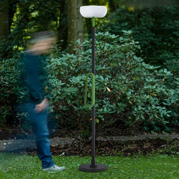 76'' Solar Powered Outdoor Torchiere Floor Lamp - Image 5