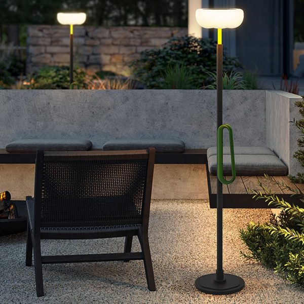 76'' Solar Powered Outdoor Torchiere Floor Lamp - Image 2