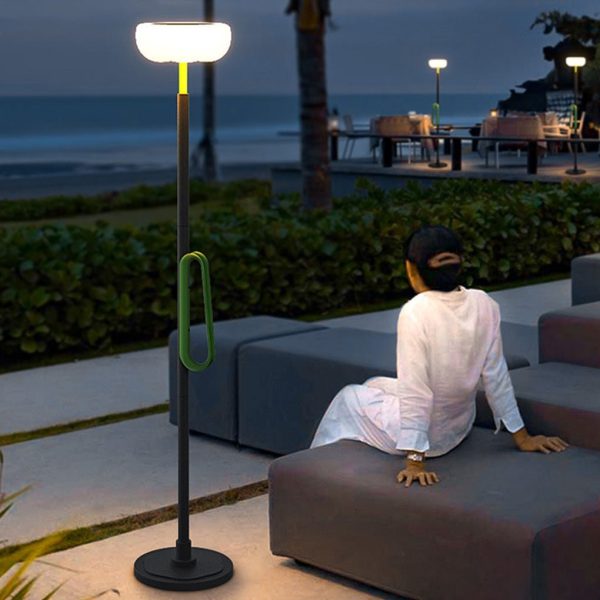 76'' Solar Powered Outdoor Torchiere Floor Lamp - Image 3