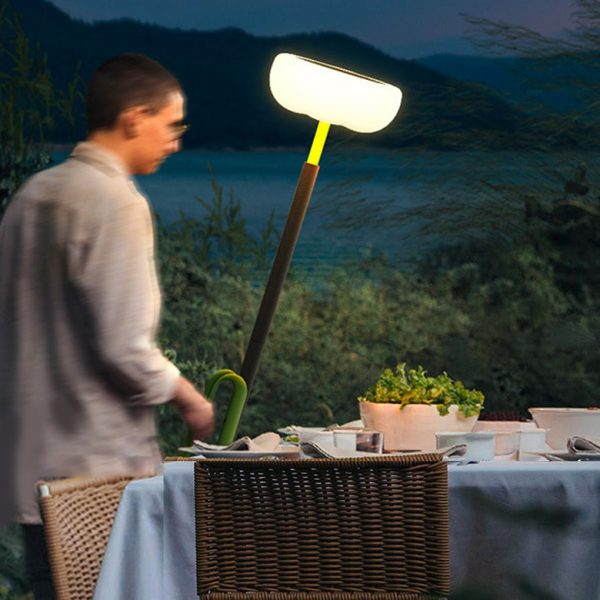 76'' Solar Powered Outdoor Torchiere Floor Lamp - Image 4
