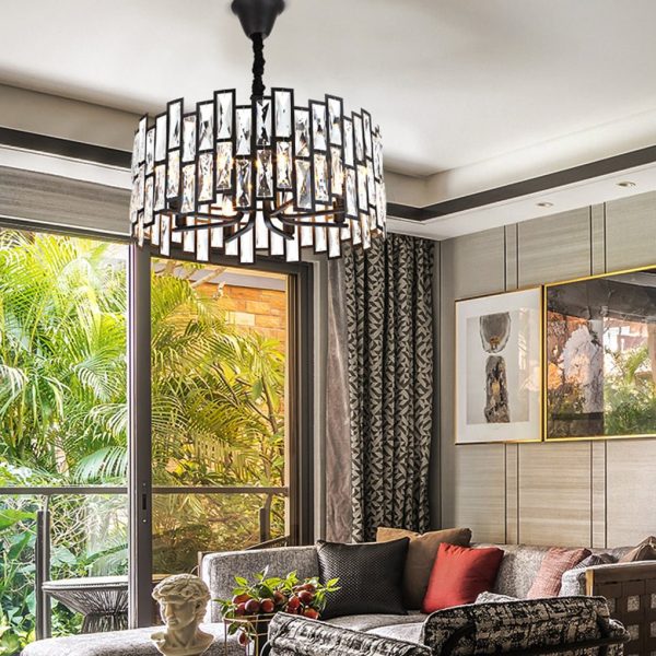 Postmodern Minimalist Living Room Crystal Chandelier with Three-color Led - Image 3