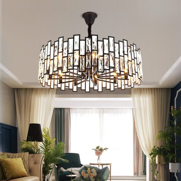 Postmodern Minimalist Living Room Crystal Chandelier with Three-color Led - Image 4