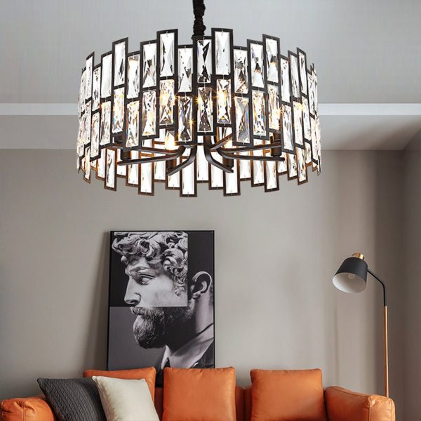 Postmodern Minimalist Living Room Crystal Chandelier with Three-color Led - Image 8
