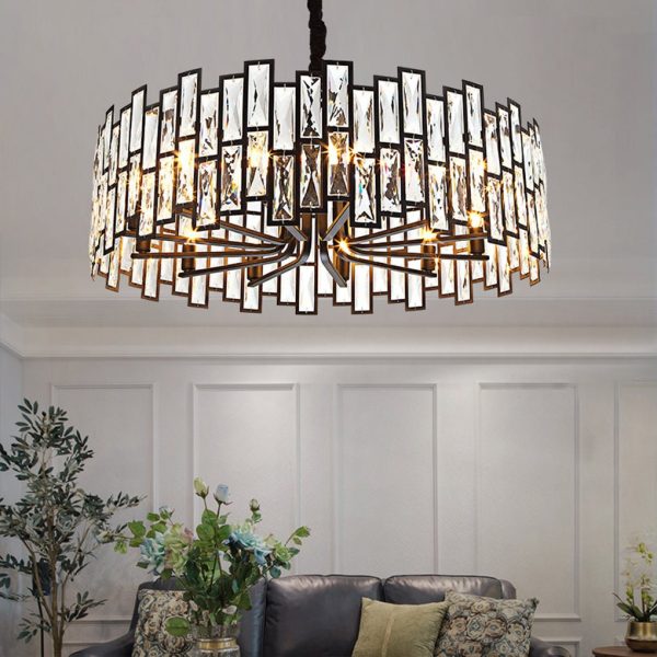 Postmodern Minimalist Living Room Crystal Chandelier with Three-color Led - Image 7