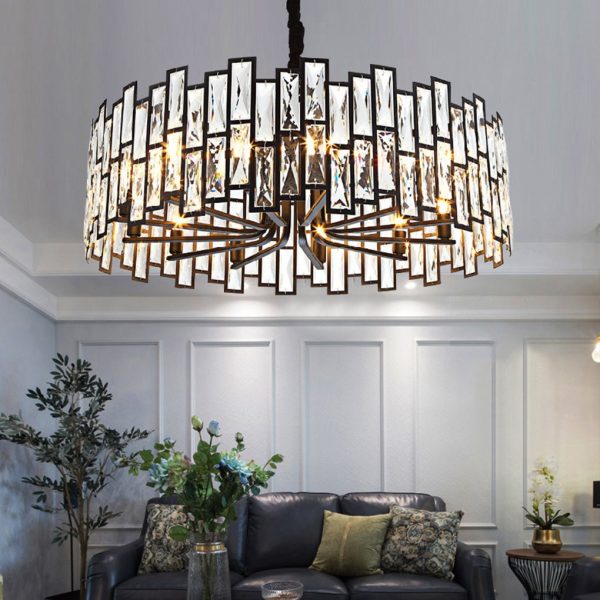 Postmodern Minimalist Living Room Crystal Chandelier with Three-color Led - Image 5