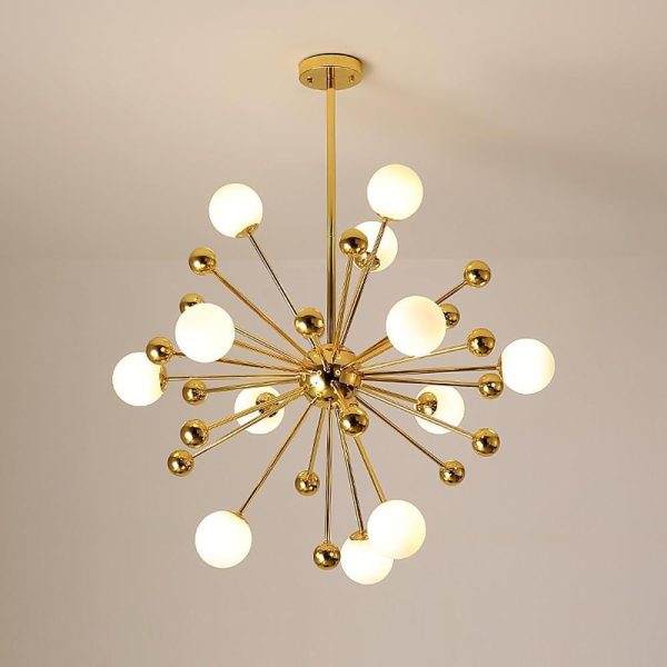Modern Nordic Cluster Sputnik Chandelier Globe Glass Bubble Chandelier 12 Bulbs - Image 3