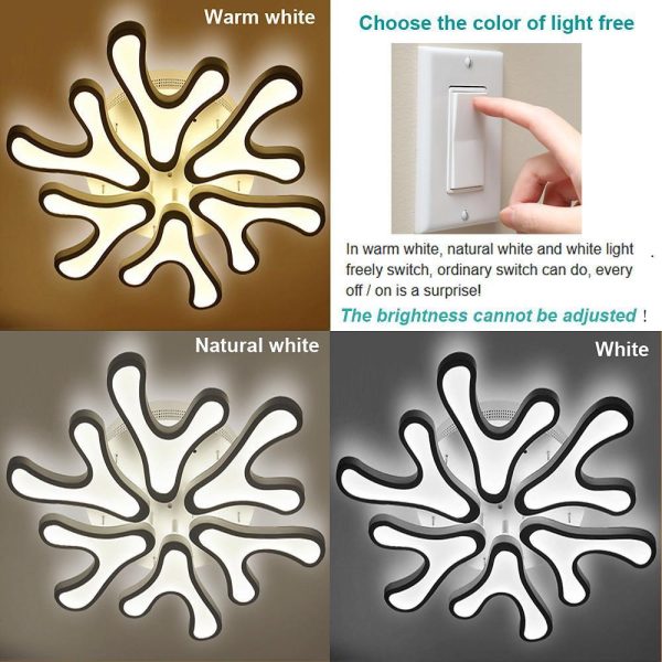 Creative Flower Dimmable LED Nordic Ceiling Lights Flush Mount Lighting - Image 8