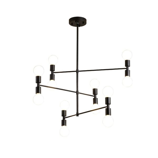 12 Lights LED Electroplated Metal Adjustable Modern Pendant Lights - Image 9