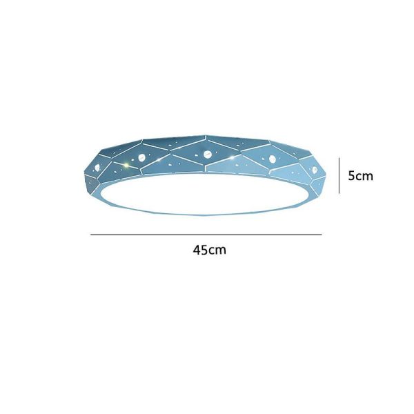 Circular Flush Mount Drum Light LED Ceiling Light - Image 5