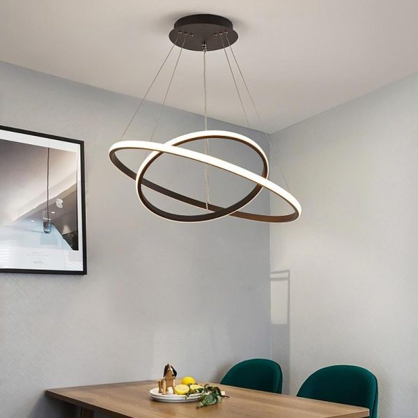 3 Ring Design Pendant Lighting Acrylic Aluminum Pendant Unique LED Ceiling Light - Image 9