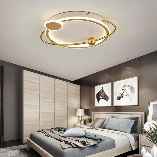 Oval Shaped Bedroom Flush Mount Lighting Unique LED Ceiling Lights - Image 3