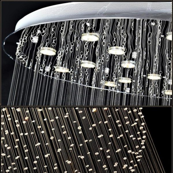 Double Sphere Metal Crystal Rustic Chandeliers Contemporary Chandeliers - Image 9