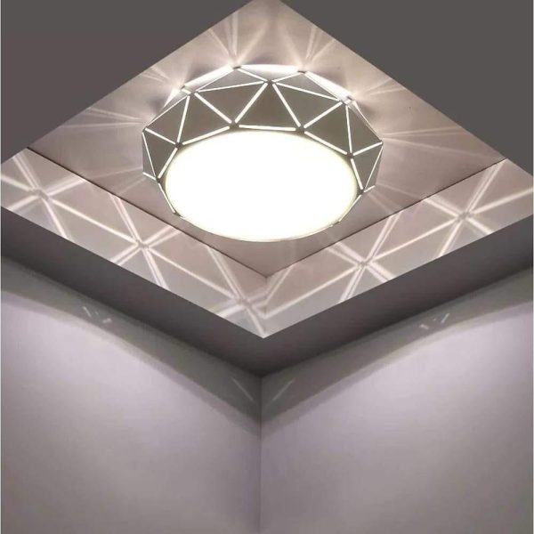 Geometric Drum Shaped LED Modern Flush Mount Lighting Ceiling Lights - Image 5