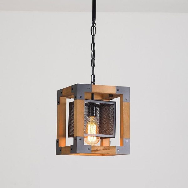 Rustic Industrial Linear Chandelier for Dining Rooms Farmhouse Rectangular/Square Light Fixture - Image 10