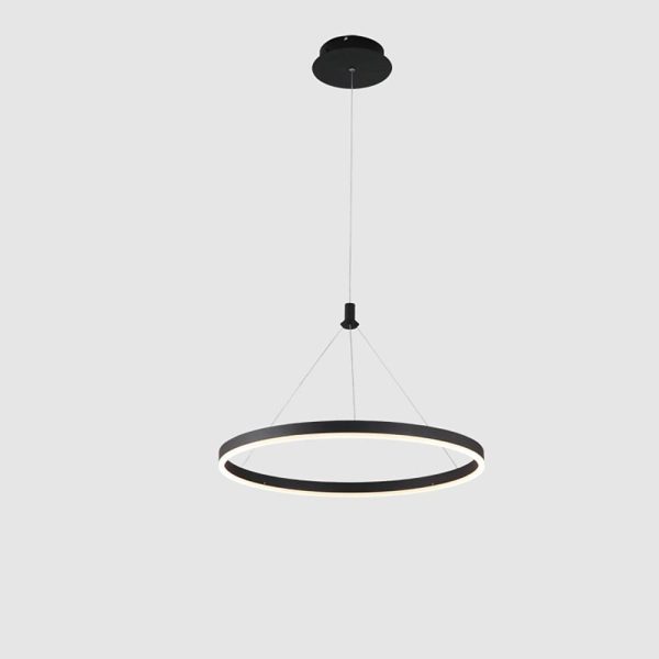 Corona 12''/16''/24'' Wide Circle LED Ringed Glow Modern Chandeliers Hanging Ring Pendant Light - Image 5