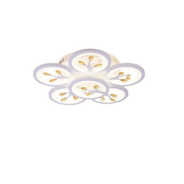 16 Lights Flower Dimmable LED White Nordic Ceiling Lights Flush Mount Lighting - Image 14