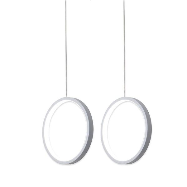 2 Light Round Modern Pendant Lighting Vintage Metal LED Ceiling Light - Image 7