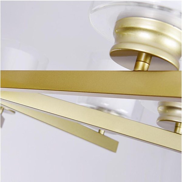 6-light Glass Candlestick Design LED Modern Chandeliers Ceiling Lights - Image 10