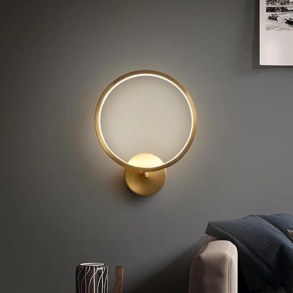 3-light Circular Copper LED Modern Flush Mount Lighting Ceiling Lights - Image 4