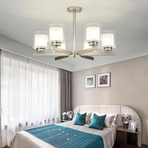 6-light Glass Candlestick Design LED Modern Chandeliers Ceiling Lights - Image 3