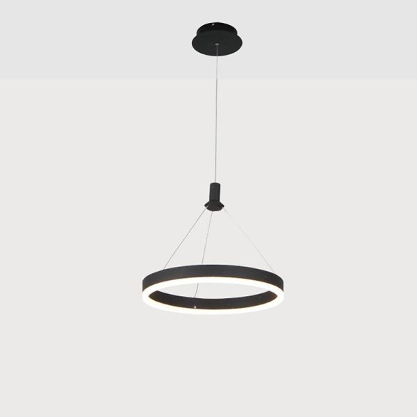 Corona 12''/16''/24'' Wide Circle LED Ringed Glow Modern Chandeliers Hanging Ring Pendant Light - Image 6