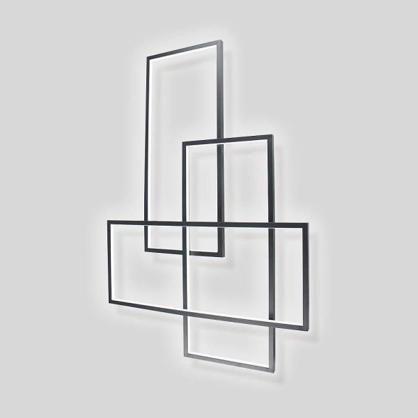 Rectangular Hybrid Modern Flush Mount Ceiling Light With 1 Central LED Light - Image 8