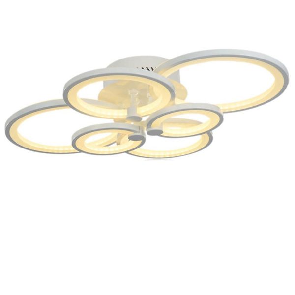 Multi Circles Dimmable LED Modern Ceiling Lights Flush Mount Lighting - Image 19
