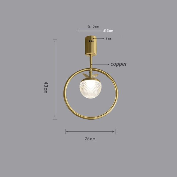 Circle LED Gold Modern Flush Mount Lighting Ceiling Lights Chandeliers - Image 5