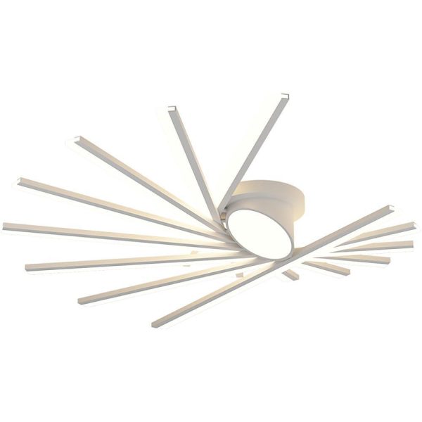 Creative Linear Oval Sticks LED White Modern Flush Mount Ceiling Light - Image 12
