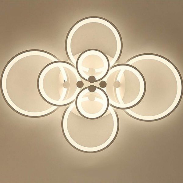 Elegant Semi Flush Mount Ceiling Lights with Unique Overlapping Rings - Image 26