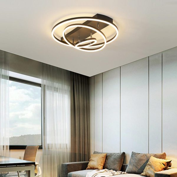 3 Circle Arbitrary Acrylic LED Flush Mount Ceiling Light for Living Room - Image 3