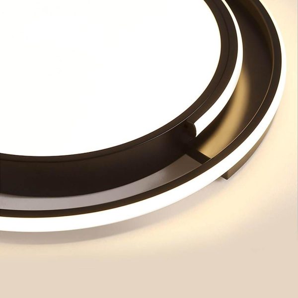 Circular Design Dimmable LED Black Nordic Ceiling Lights Flush Mount Lighting - Image 9