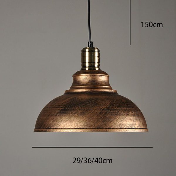 Semi Globe Metal LED Vintage Pendant Light Hanging Lamp Island Lights - Image 3