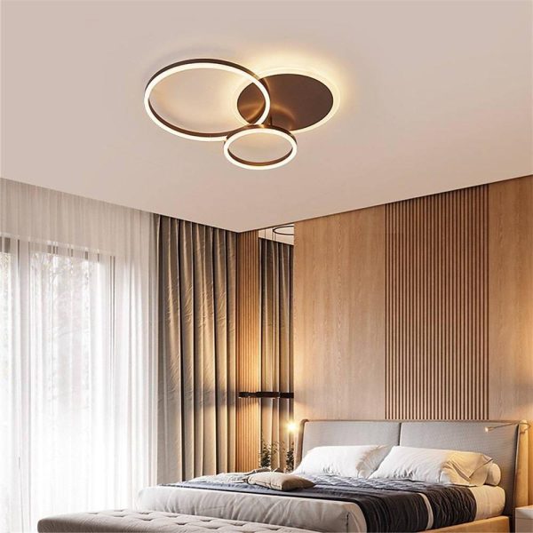 3-Layers LED Modern Circle Flush Mount Light - 3-Color Dimmable, 26"x20" - Image 2