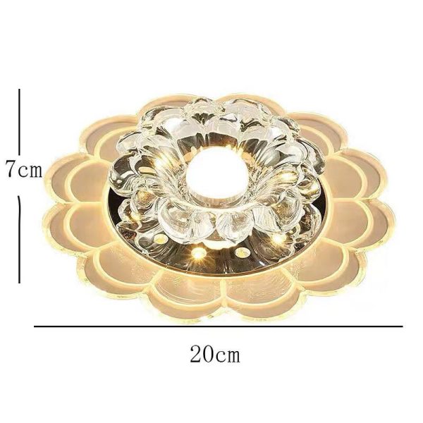 Flower Effect Entryway Lighting Crystal Metal LED Flush Mount Ceiling Light for Baby Kids - Image 13
