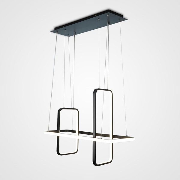 Rectangular LED Modern Chandeliers Pendant Light Hanging Ceiling Lights - Image 6