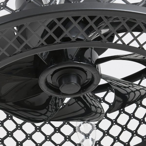 Retro Industrial Style Unique Iron Ceiling Fan Light with Remote Control - Image 6