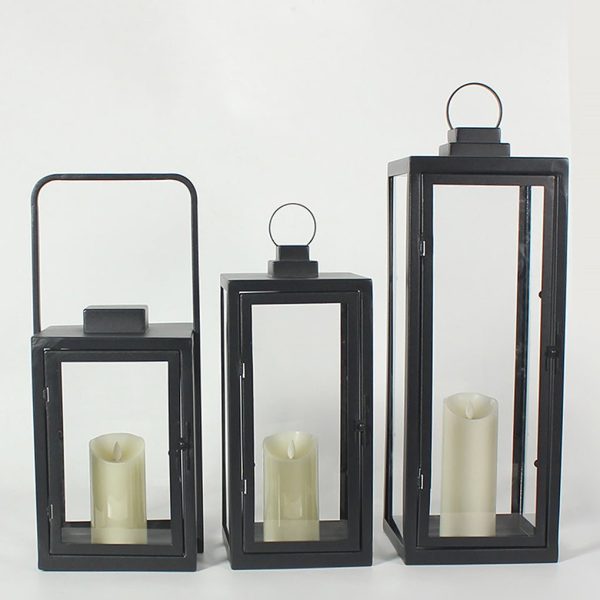 Glass Candle Holder DC 5V LED Black Modern Portable Outdoor Floor Llights - Image 8