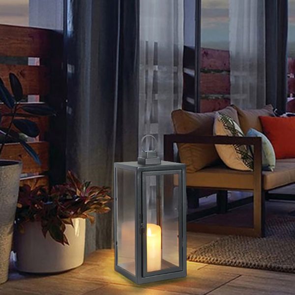 Glass Candle Holder DC 5V LED Black Modern Portable Outdoor Floor Llights - Image 6