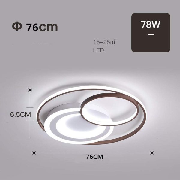 3 Rings Dimmable LED Modern Ceiling Lights Flush Mount Lighting Ceiling Lamp - Image 8