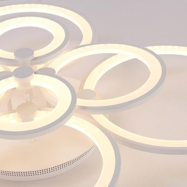 Multi Circles Dimmable LED Modern Ceiling Lights Flush Mount Lighting - Image 23