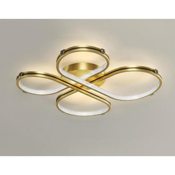 Circle Flower Design Dimmable LED Modern Ceiling Light Flush Mount Lighting - Image 6