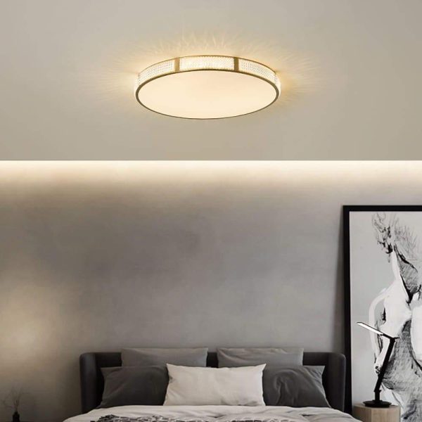 Circular Copper Acrylic LED Nordic Ceiling Lights Flush Mount Lighting - Image 6