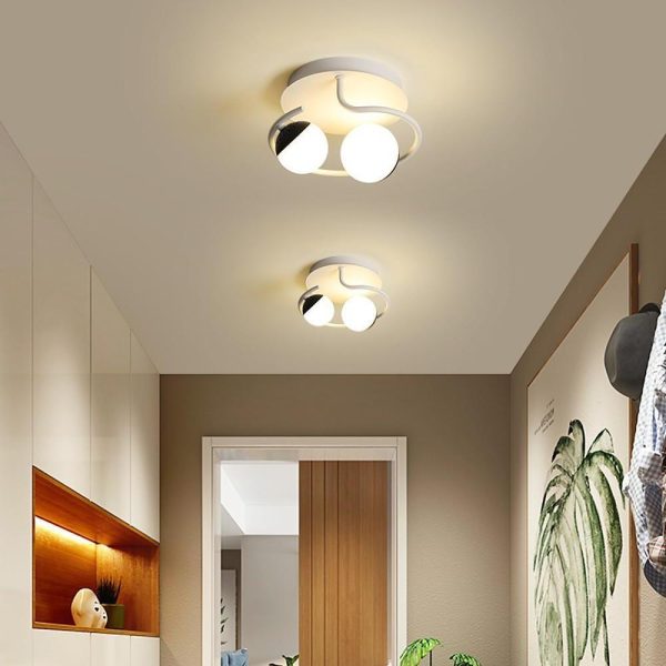 2-Light Globes Design LED Nordic Flush Mount Ceiling Light Ceiling Lamp - Image 3