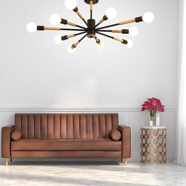 10-Light LED Nordic Style Flush Mount Lighting Ceiling Lights Chandelier - Image 6