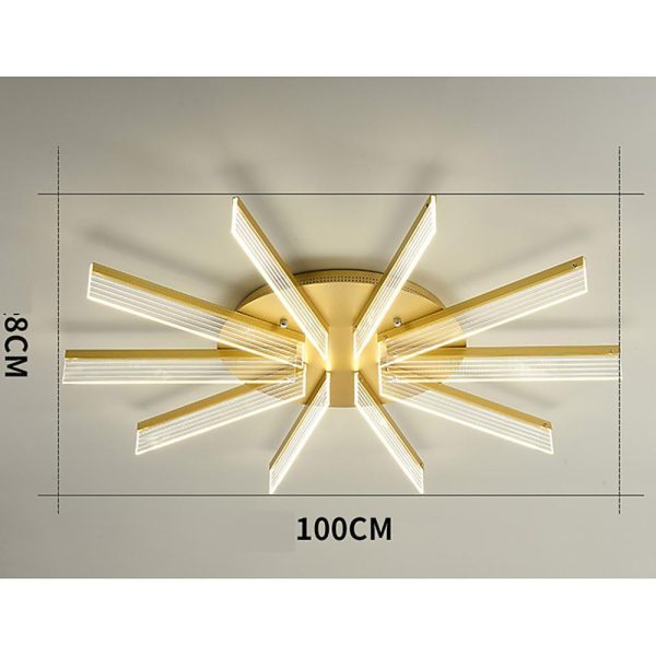 12 Lights Circular Linear Design LED Nordic Flush Mount Ceiling Lights - Image 5