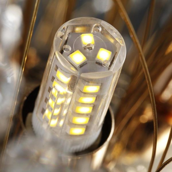 Round Design Crystal Metal LED Antique Chandeliers Kitchen Pendant Lighting - Image 13